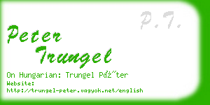 peter trungel business card